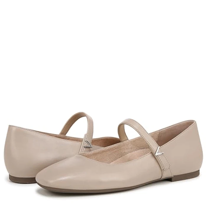 Vionic Women's Alameda Mary Jane Flat, Oatmeal Leather, 9 by Vionic - Image 6