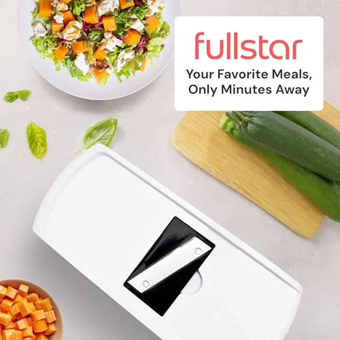 Fullstar Vegetable Chopper & Mandoline Slicer - Julienne Cutter Dicer Grater for Food Veggie Onion Cucumber Tomato Salad Potato Cheese - Kitchen Essentials & Gadgets (PRO 8-in-1, Black) by fullstar - Image 9