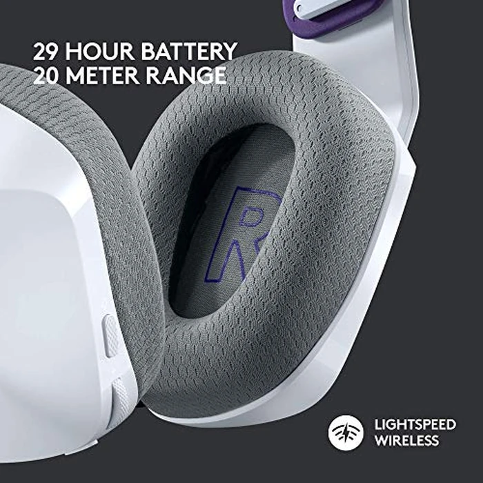 Logitech G733 Lightspeed Wireless Gaming Headset with Suspension Headband, LIGHTSYNC RGB, Blue VO!CE mic Technology and PRO-G Audio Drivers - White by Logitech G - Image 3