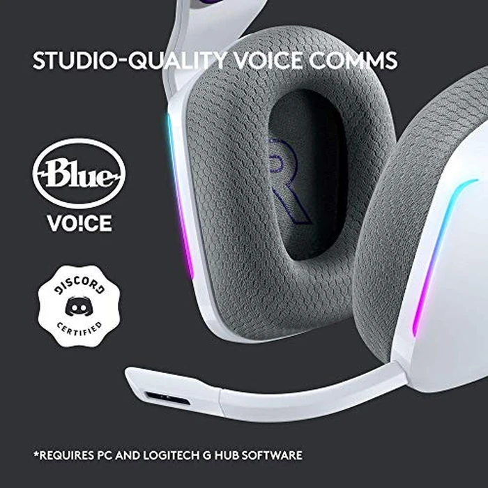 Logitech G733 Lightspeed Wireless Gaming Headset with Suspension Headband, LIGHTSYNC RGB, Blue VO!CE mic Technology and PRO-G Audio Drivers - White by Logitech G - Image 9