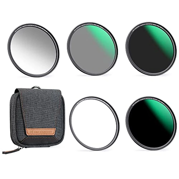 K&F CONCEPT 67mm Magnetic ND Lens Filters Kit (5 Pack) GND8+ND8+ND64+ND1000+ Magnetic Basic Ring 28 Multi-Layer Coated Optical Glass Filters Set for Camera Lens (Nano-X Series) by K&F CONCEPT - Used - Like New condition - US$101.63