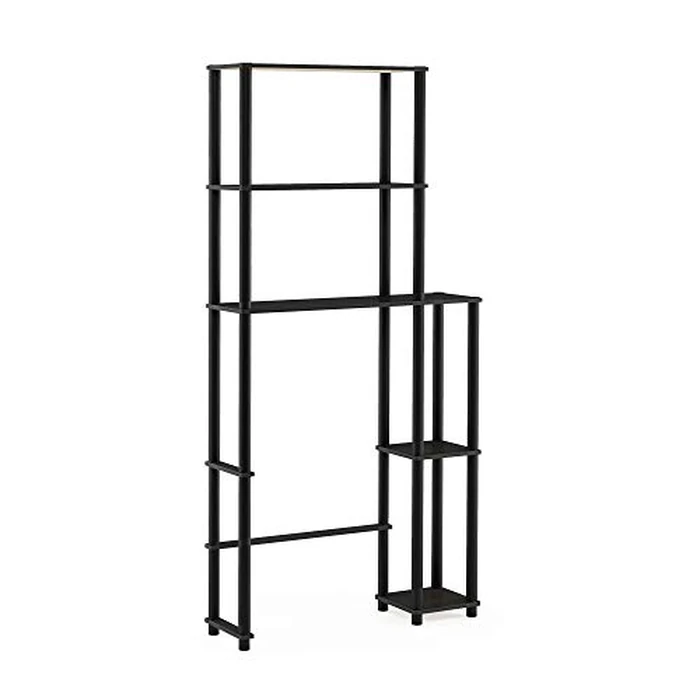Furinno Turn-N-Tube Over The Toilet Storage, 5 Shelves Bathroom Organizer Space Saver Rack, Espresso/Black by Furinno - Used - Like New condition