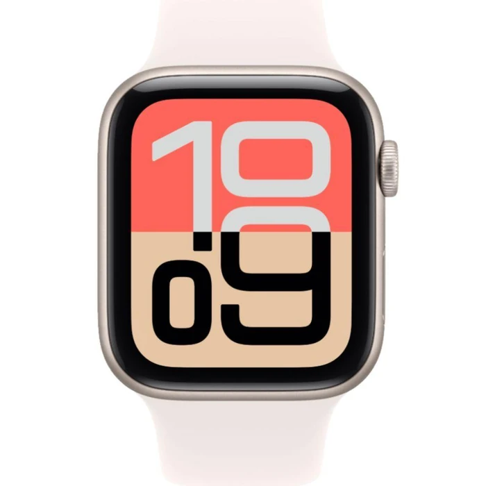 Apple Watch SE 3rd Gen (2025) (Cellular + GPS) - 64GB - 40mm - Starlight Aluminum Case with Light Blush Silicone Sport Band - M/L Size by Apple - Refurbished - Premium condition