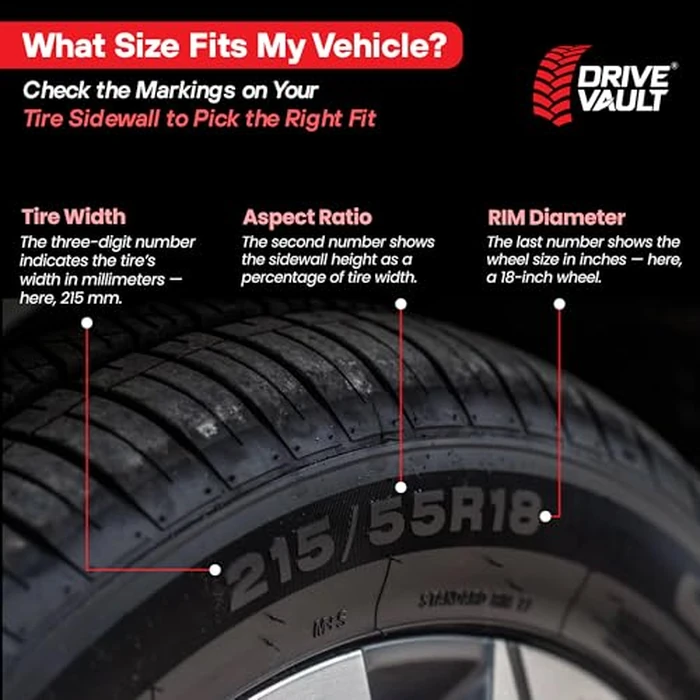 DRIVE VAULT Snow Socks for Tires | Alternative for Tire Snow Chains | Ultra Grip Series | Reusable Snow Traction Device for Passenger Cars SUVs Trucks Winter Emergency Accessory | Safe Winter Driving by DRIVE VAULT - Image 3