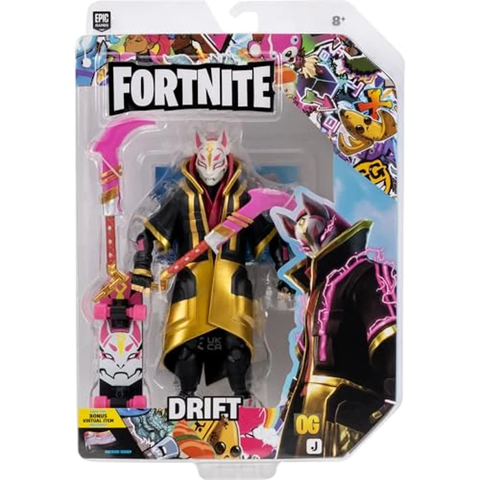 Fortnite Legendary Drift - 6-inch Articulated Figure with Harvesting Tool, Back Bling, and Code for Bonus Virtual Item by Jazwares - Image 2