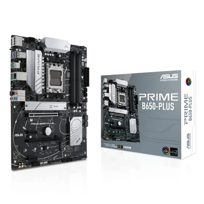 ASUS Prime B650-PLUS AMD B650 AM5 Ryzen(TM) Desktop 9000 8000 and 7000 ATX Motherboard, DDR5, PCIe 5.0 M.2, 2.5Gb LAN, DP, HDMI(R), SATA 6Gbps, USB 3.2 Gen 2 & 1 Type-C(R), BIOS Flashback(TM), USB4(R) Support by ASUS - Used - Very Good condition - US$79.00