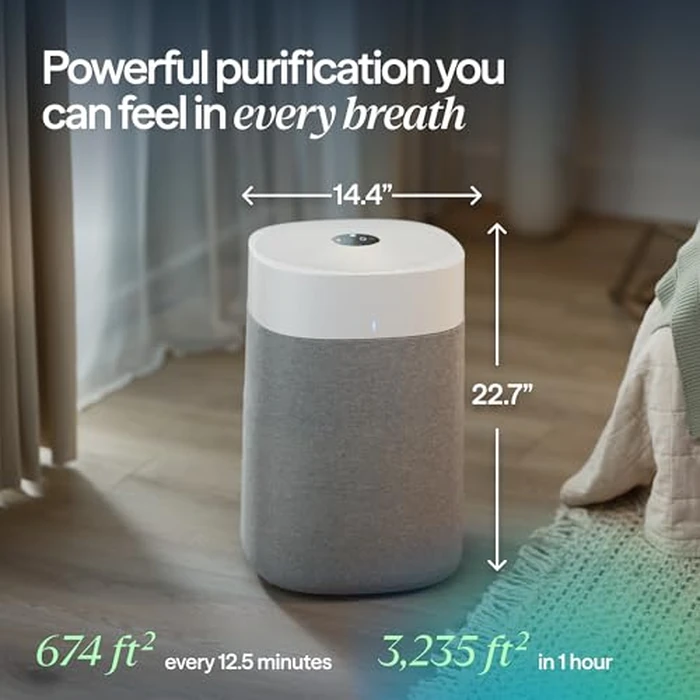 BLUEAIR Air Purifiers for Large Rooms, Cleans 3,048 Sqft In One Hour, HEPASilent Smart Air Cleaner For Home, Pets, Allergies, Virus, Dust, Mold, Smoke - Blue Pure 211i Max by BLUEAIR - Image 3