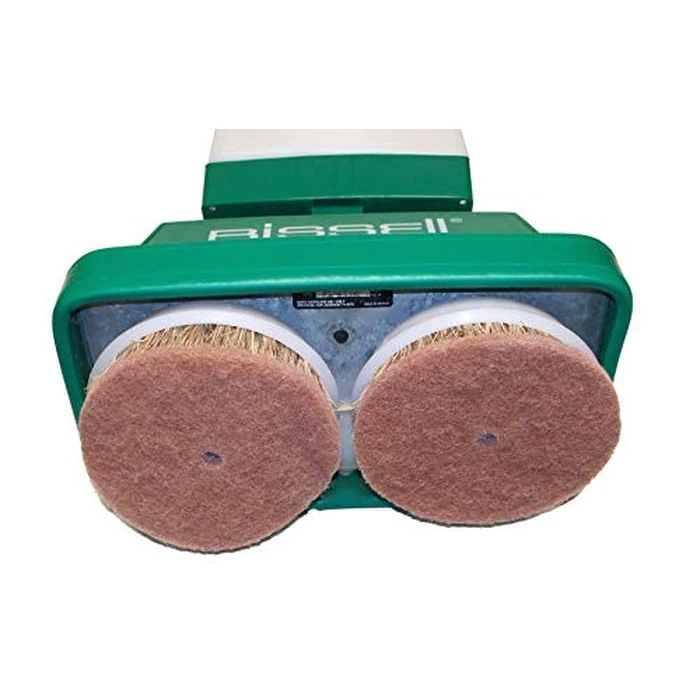 Bissell BigGreen BGFS5000 Portable Two Brush Floor Scrubber & Polisher, Polypropylene, 13"" W x 7"" D x 44"" H, White & Green by Bissell Commercial - Image 2