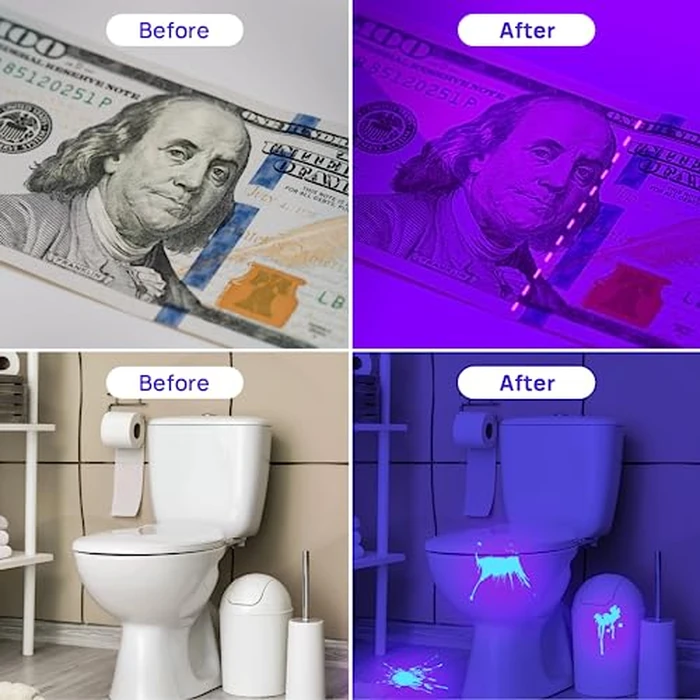 UV Flashlight Black Light, Consciot 51 LED 395nm Ultraviolet Blacklight, Portable Torch Light Pet Urine Detector for Dog/Cat Urine, Dry Stains, Bed Bug, Resin Curing, Matching with Pet Odor Eliminator by Consciot - Image 6