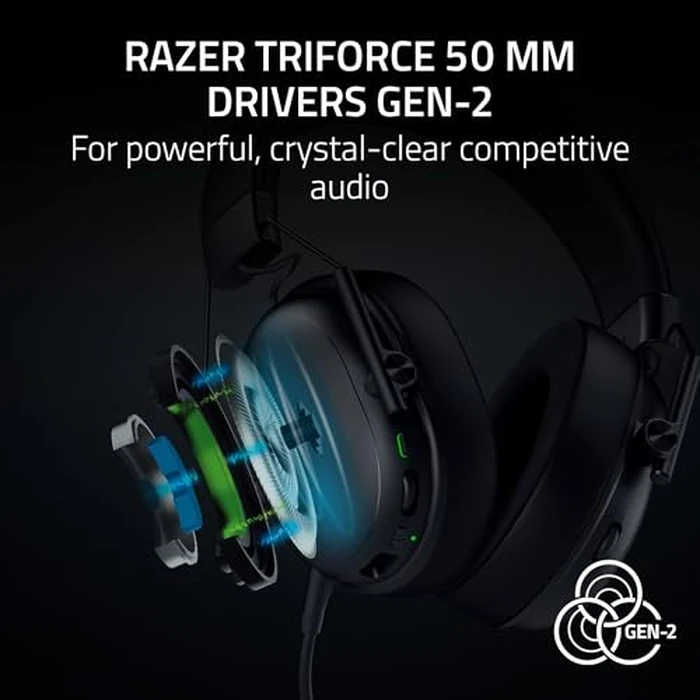 Razer BlackShark V3 X HyperSpeed Wireless Gaming Headset for PC: 50mm Drivers - Cardioid Mic - 2.4 GHz, Bluetooth, USB - Works with Mac, PS5, Nintendo Switch, Smartphone - 70 Hr Battery - Black by Razer - Image 3