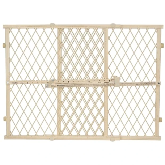 Evenflo Position and Lock Baby Gate, Pressure-Mounted, Tan, Age - 6 to 24 months by Evenflo - Used - Acceptable condition