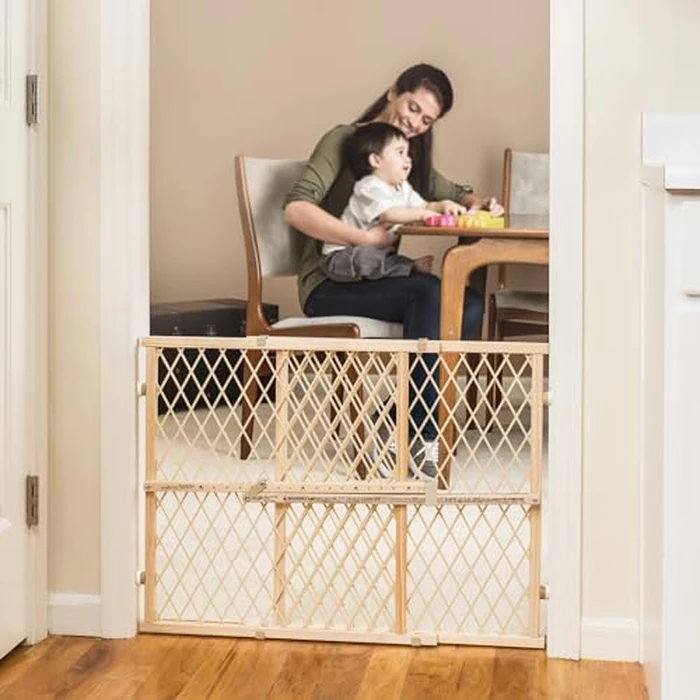 Evenflo Position and Lock Baby Gate, Pressure-Mounted, Tan, Age - 6 to 24 months by Evenflo - Image 8