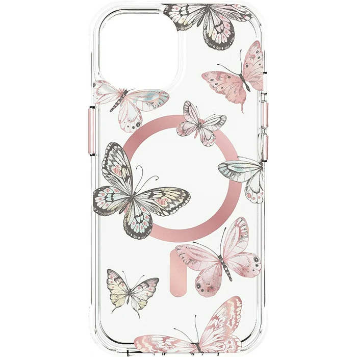 Body Glove Karma Phone Case with MagSafe for iPhone 15 Plus - Pink Butterflies by Body Glove - Image 1