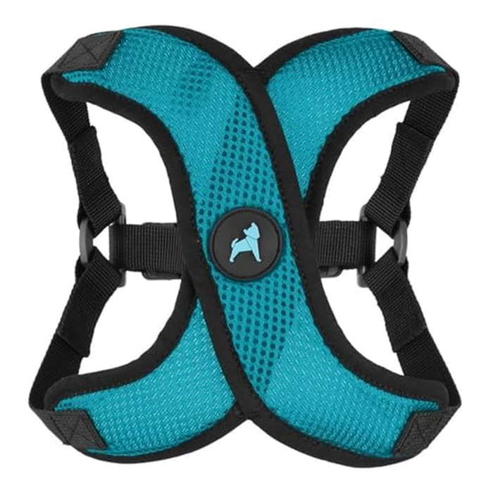 Gooby Comfort X Step in Lite Dog Harness - Choke Free, Escape Free with Light Breathable Mesh - Step in Dog Harness for Small Dogs Only - Quick Release Buckle, Metal D-Rings - Turquoise, Large by Gooby - Image 1