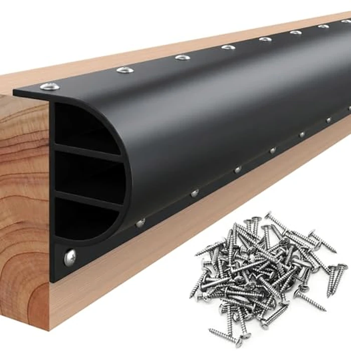 FUQUN P-Profile Dock Bumpers, 2-Pack 2.8FT Heavy-Wall EPDM Rubber Docking Fender for Straight & Side Protection, Wider & Thicker Dock Edging Bumper with 304 Stainless Steel Screws & Drill Bit, Black by FUQUN - Used - Very Good condition - US$31.99