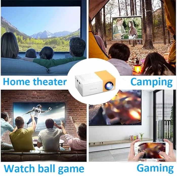 Mini Portable Projector, 1080P Full HD Video Projector with Built-in HiFi Speaker, Compatible with HDMI USB AV TF Card and Remote Control by Zopsc - Image 6