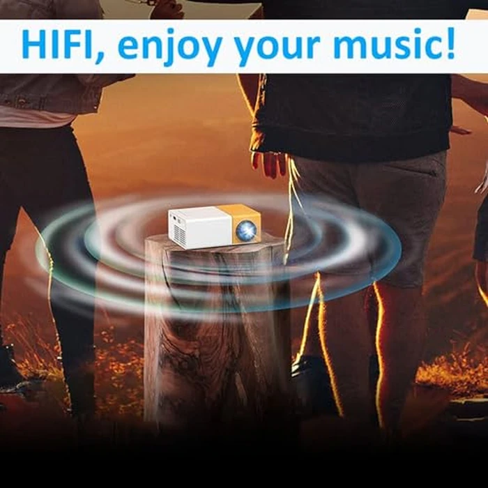 Mini Portable Projector, 1080P Full HD Video Projector with Built-in HiFi Speaker, Compatible with HDMI USB AV TF Card and Remote Control by Zopsc - Image 8