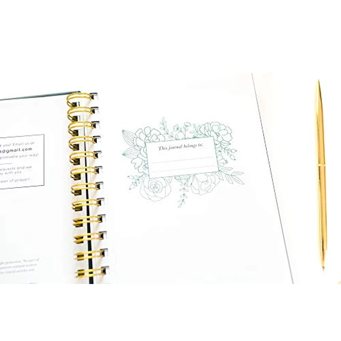Prayer Journal for Women: An Inspirational Christian Bible Journal, Prayer Notebook & Devotional (Premium Gold Spiral-Bound Hardcover) by Paper Peony Press - Image 4