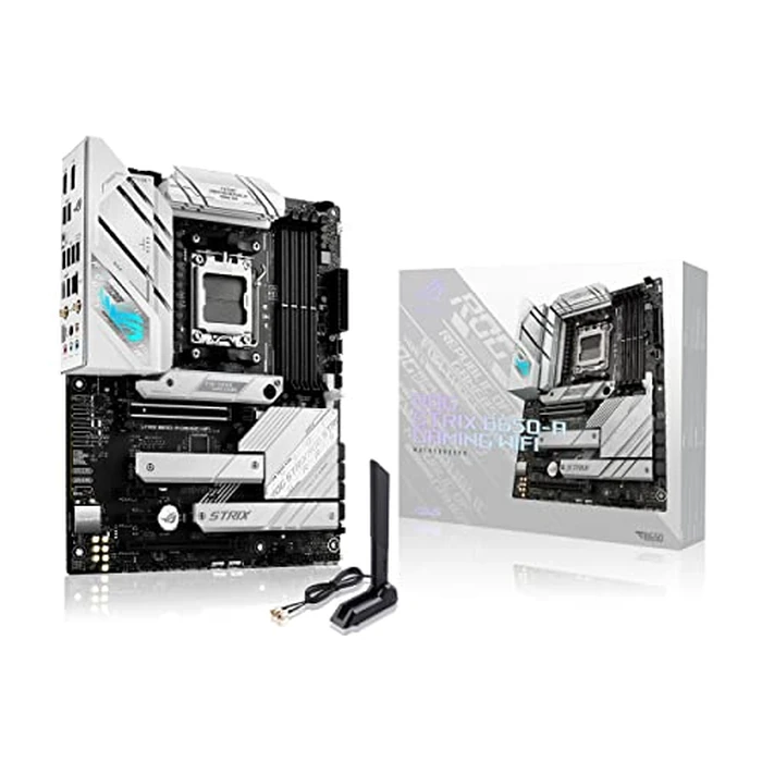 ASUS ROG Strix B650-A Gaming WiFi AMD B650 AM5 Ryzen Desktop 9000 8000 & 7000 ATX Motherboard, 12 + 2 Power Stages, DDR5, 3X M.2 Slot, PCIe 4.0, 2.5G LAN, WiFi 6E, USB 3.2 Gen 2x2 Type-C, Aura Sync by Asus - Used - Good condition