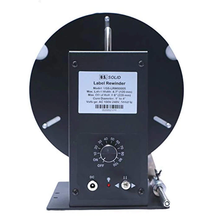U.S. Solid Automatic Label Rewinder Machine, Label Rewinding Machine for Label Printers, Adjustable Core Holder 1" - 4", Max Label Width 5.9", Roll Diameter 8.7" by U.S. Solid - Image 5