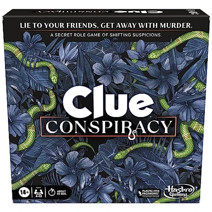 Clue Conspiracy Board Game for Adults and Teens | Secret Role Strategy Games | Ages 14+ | 4-10 Players | 45 Mins. | Mystery Games | Party Games (English) by Hasbro Gaming - Used - Acceptable condition - CA$18.11