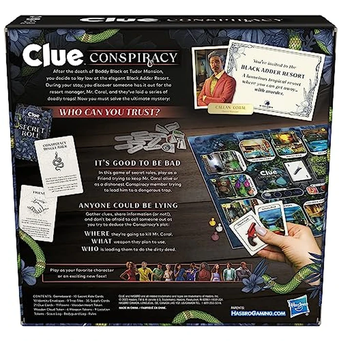 Clue Conspiracy Board Game for Adults and Teens | Secret Role Strategy Games | Ages 14+ | 4-10 Players | 45 Mins. | Mystery Games | Party Games (English) by Hasbro Gaming - Image 2