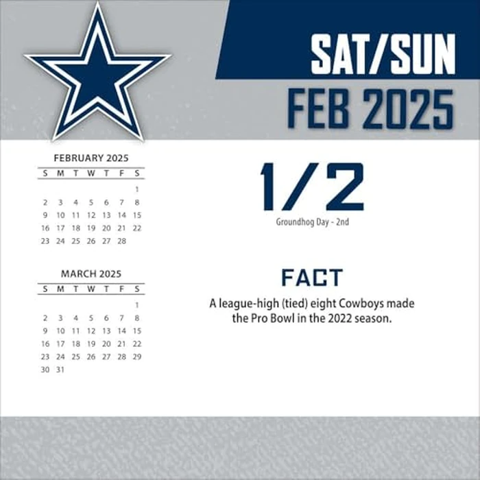 TURNER SPORTS Dallas Cowboys 2025 Box Calendar (25998053036) by Turner Licensing - Image 3