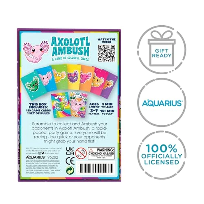 AQUARIUS Axolotl Ambush Card Game - Great Family Fun - Ages 6+ - Officially Licensed for Fun - Axolotl Card Game - Merchandise & Collectibles by AQUARIUS - Image 8
