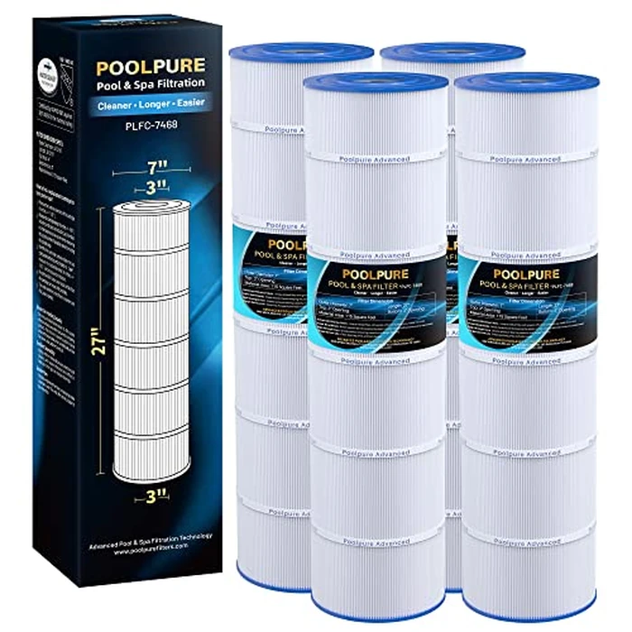 POOLPURE C-7468 Filter Replaces Jandy CL 460, CV460, PJAN115, Ultral-A9, Unicel C-7468, Filbur FC-0810, Excel Filters XLS-705, FC-6410, Aladdin 21501, Baleen AK-60432, 4X115 sq.ft Cartridge 4 Pack by POOLPURE - Used - Very Good condition - US$173.98