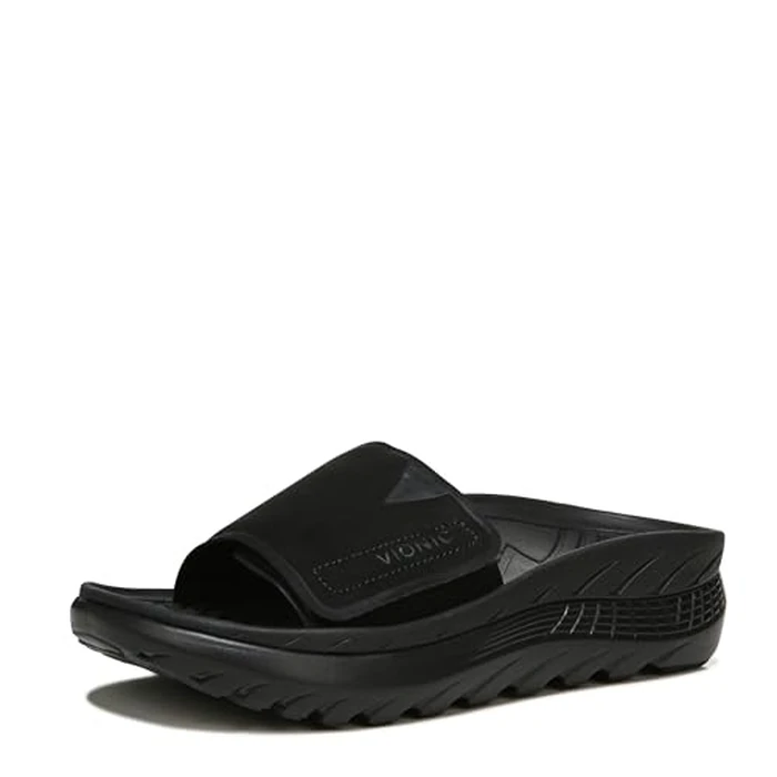 Vionic Unisex Rejuvenate Sandal, Black/Black, 9 US Women PDP Size Should BE: 7.5 Men - 9 Women by Vionic - Used - Very Good condition - CA$97.75