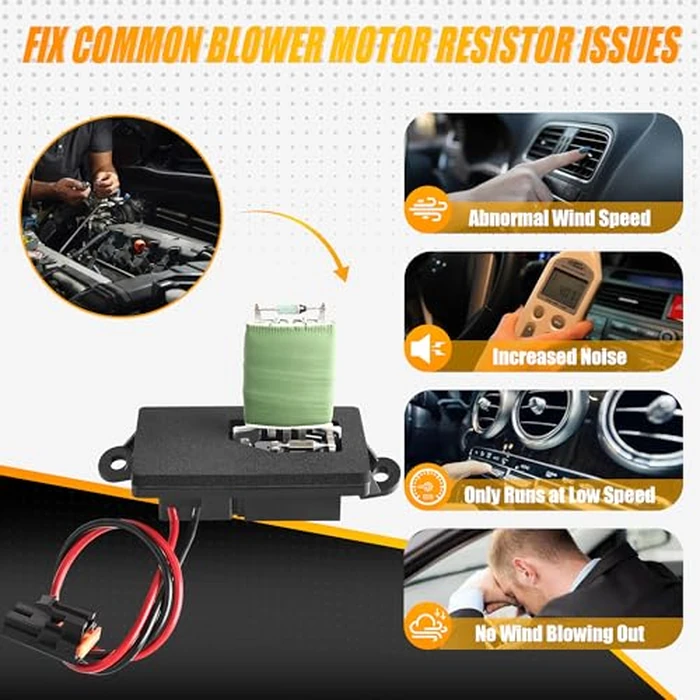 89019089 HVAC Blower Motor Fan Resistor Compatible with 1999-2006 Chevy Silverado GMC Sierra 1500 2500 3500, 2000-2002 GMC Yukon (2 Holes Mounting Flange) Replaces# 973-004, 89018597, 22807122, RU371 by faersi - Image 4