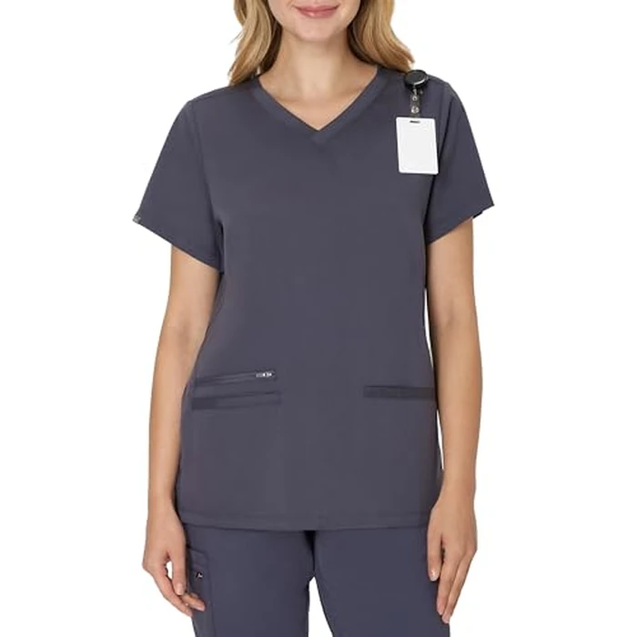 Hanes Women's Scrub Top, Comfort Fit 3-Pocket Healthcare Top for Women, Moisture-Wicking Medical Scrub Shirt by Hanes - Used - Very Good condition - US$26.83