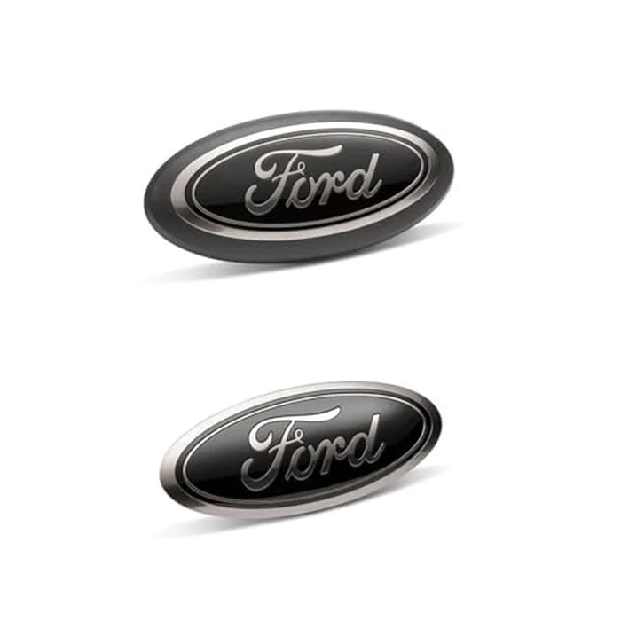 Ford New OEM 2018-2023 Compatible Compatible with F-150 No Camera Front Grille Rear Compatible with Tailgate Emblems Black, M-1447-F15B by Ford - Image 1