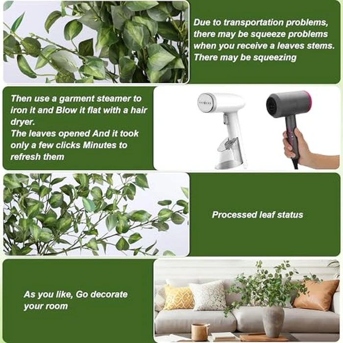 HyeFlora 5PCS Artificial Eucalyptus Leaves Stem Plants for Spring Decor, 32.7 inch Fake Leaves Greenery Branches Green Shrubs Silk Faux Foliage DIY Stems for Festival Home Kitchen Farmhouse(Green) by HyeFlora - Image 5