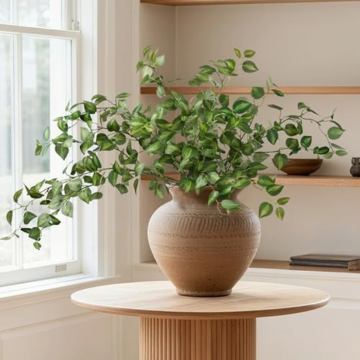 HyeFlora 5PCS Artificial Eucalyptus Leaves Stem Plants for Spring Decor, 32.7 inch Fake Leaves Greenery Branches Green Shrubs Silk Faux Foliage DIY Stems for Festival Home Kitchen Farmhouse(Green) by HyeFlora - Image 7