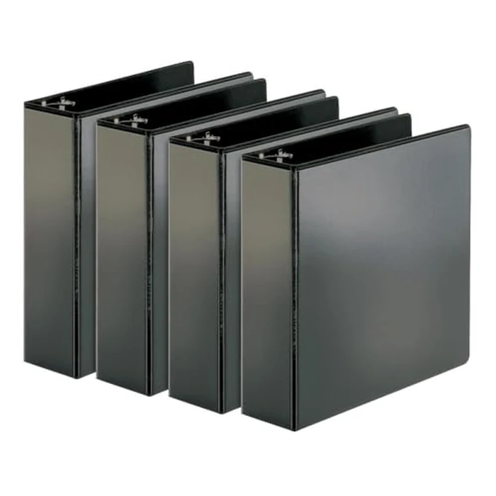 Cardinal Performer 3-Ring Binders, 3", Non-Locking Slant-D Rings, 725-Sheet Capacity, ClearVue Presentation, Non-Stick, PVC-Free, Black, 4-Pack (27601) by Cardinal - Image 7