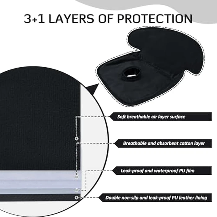 INFANZIA Dry Seat, Car Seat Protector Waterproof Carseat Liner Potty Training Toddlers, Baby and Infants, Piddle Pad for Carseats Strollers (Black, 2 Packs by INFANZIA - Image 3