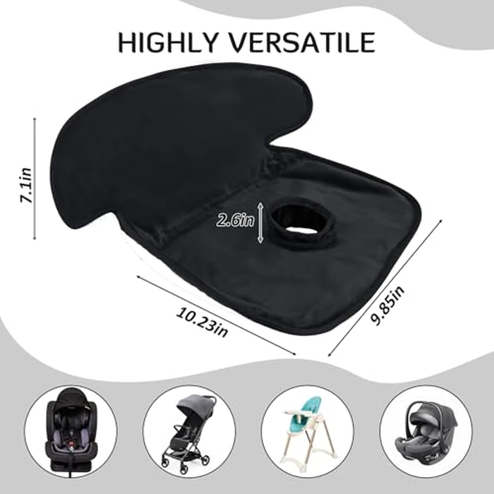 INFANZIA Dry Seat, Car Seat Protector Waterproof Carseat Liner Potty Training Toddlers, Baby and Infants, Piddle Pad for Carseats Strollers (Black, 2 Packs by INFANZIA - Image 6