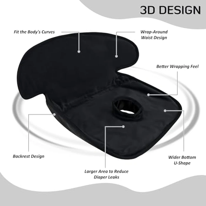 INFANZIA Dry Seat, Car Seat Protector Waterproof Carseat Liner Potty Training Toddlers, Baby and Infants, Piddle Pad for Carseats Strollers (Black, 2 Packs by INFANZIA - Image 8