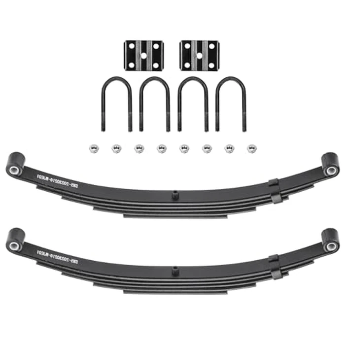 Aeagle 5 Leaf 3000lb Capacity Double Eye Spring for 5200lb-6000lb Trailer Axle & U-Bolt Kit, 25-1/4" Length, 1.75" Width, 3" Free Open Replaces for SW5, 2 PCS by Aeagle - Image 1