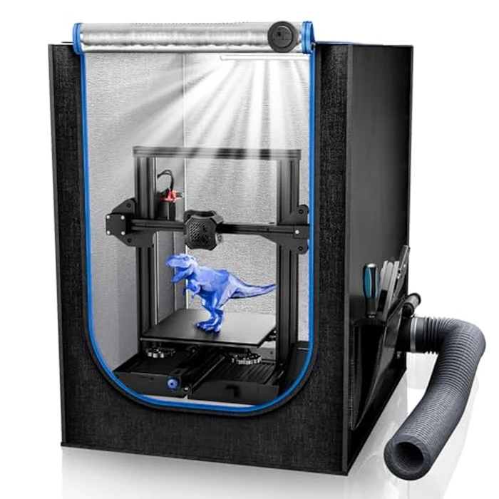 3D Printer Enclosure with Ventilation Kit, LED Light,Thermo-Hygrometer, Premium Fireproof Dustproof Tent Constant Temperature Protective Cover for Creality Ender 3 V3 SE/KE/Ender 3/3 Pro/3V2/3S1/Neo by YOOPAI - Used - Very Good condition - US$43.57