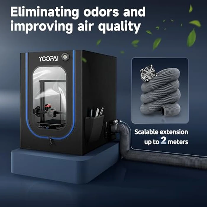 3D Printer Enclosure with Ventilation Kit, LED Light,Thermo-Hygrometer, Premium Fireproof Dustproof Tent Constant Temperature Protective Cover for Creality Ender 3 V3 SE/KE/Ender 3/3 Pro/3V2/3S1/Neo by YOOPAI - Image 4