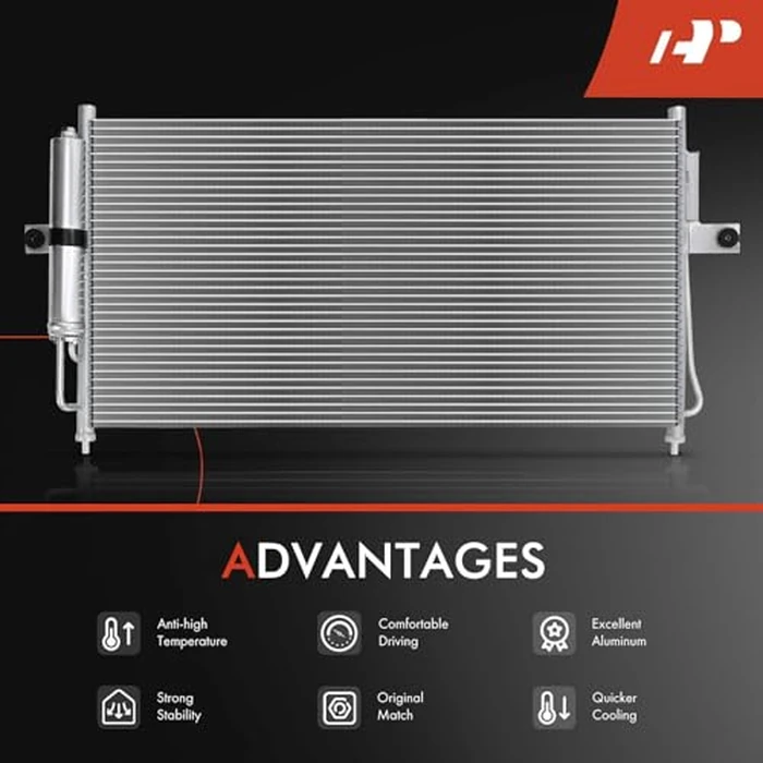 A-Premium Air Conditioning A/C Condenser Compatible with Nissan Frontier 2003-2004, Xterra 2003-2004, 2.4L 3.3L, Replace# 3100, 921001Z600 by A-Premium - Image 5