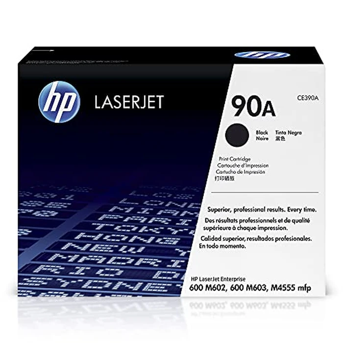 HP 90A Black Toner Cartridge | Works LaserJet Enterprise 600 M602, M603 Series, LaserJet Enterprise M4555 MFP Series | CE390A by HP - Image 1