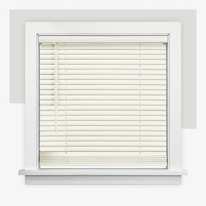 CHICOLOGY Cordless Mini Blinds, 1-Inch Slats, Vinyl Window Shades, Room Darkening & Privacy, Easy Install - Ideal for Windows, Doors, Campers - Alabaster (Commercial Grade), 36" W x 72" H by Chicology - Used - Good condition - CA$36.18
