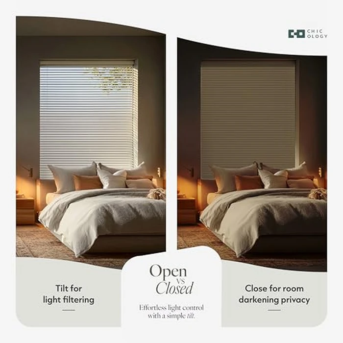 CHICOLOGY Cordless Mini Blinds, 1-Inch Slats, Vinyl Window Shades, Room Darkening & Privacy, Easy Install - Ideal for Windows, Doors, Campers - Alabaster (Commercial Grade), 36" W x 72" H by Chicology - Image 6