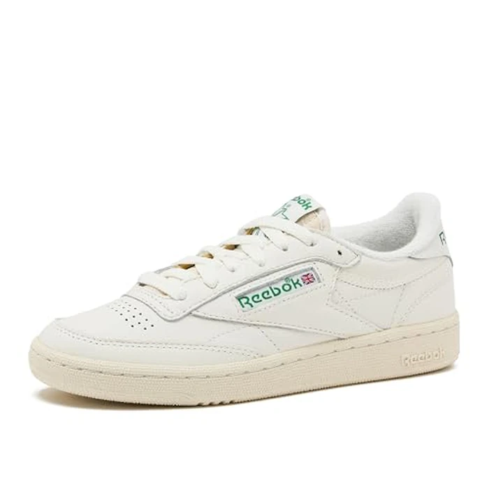 Reebok Womens Club C 85 Vintage Sneaker, Chalk/Alabaster/Glen Green, 7.5 US by Reebok - Image 1