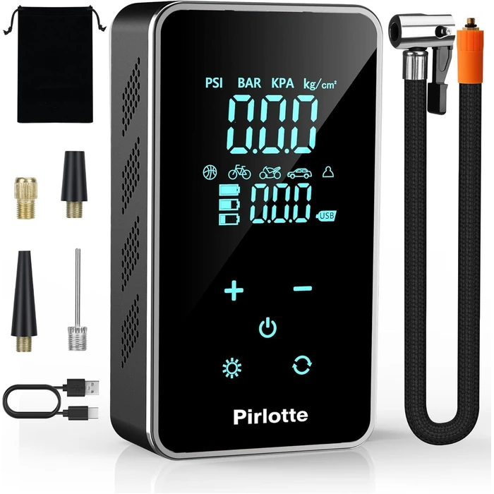 Prilotte Tire Inflator Portable Air Compressor-Air Pump for Car 18000mAh - Black by Prilotte - Image 1