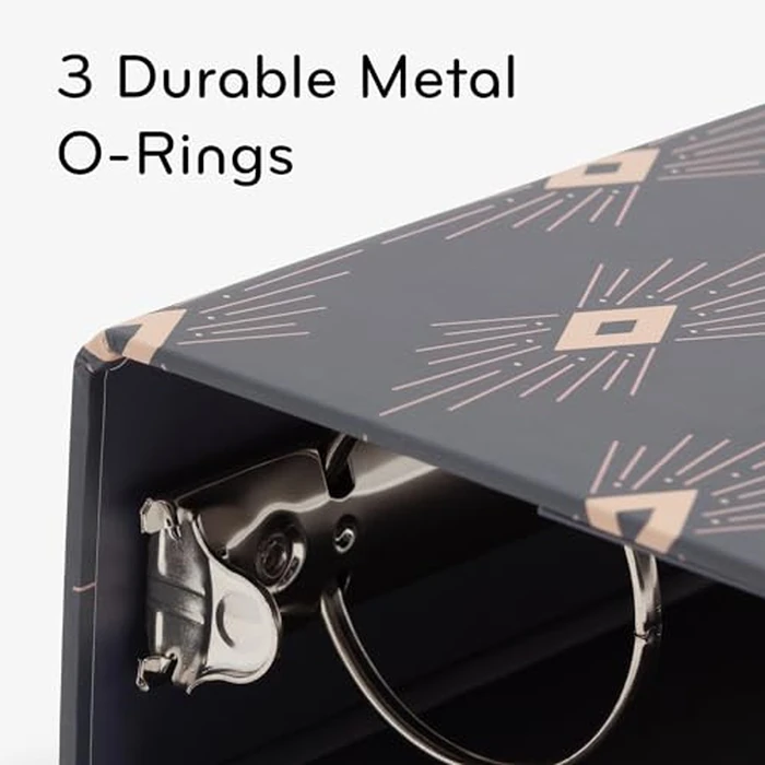 U Brands Eco-Conscious 2" Binders, Set of 2, Celestial Boho Prints, Silver Metal O-Rings by U Brands - Image 4