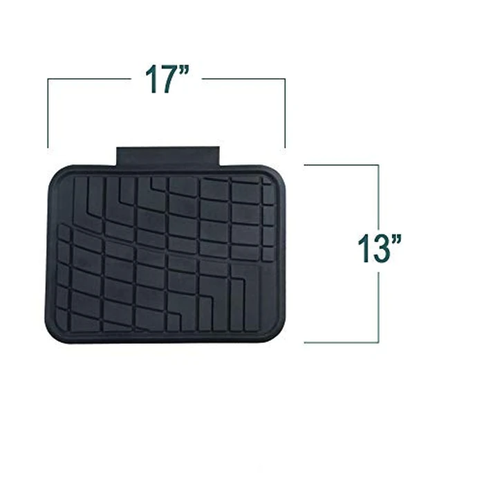 FH Group Premium Liners Tall Channel Trimmable All Weather Rubber Full Set Car Floor Mats (Black) w. Trimmable All-Season Cargo Liner (Black) - Universal Fit for Cars Trucks and SUVs by FH GROUP - Image 8